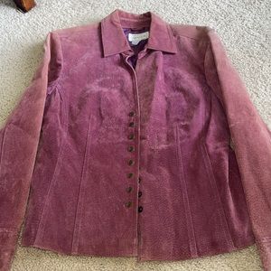 Purple suede jacket